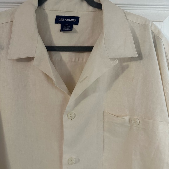 Big & Tall Men’s Linen Buttob Down Shirt - Picture 6 of 8